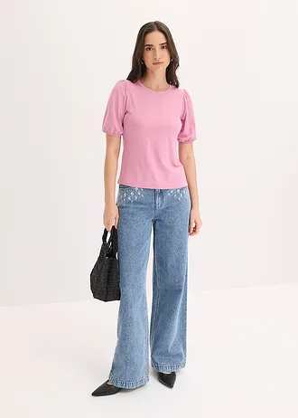 Shirt in een zachte viscosemix • mauve • bonprix online shop