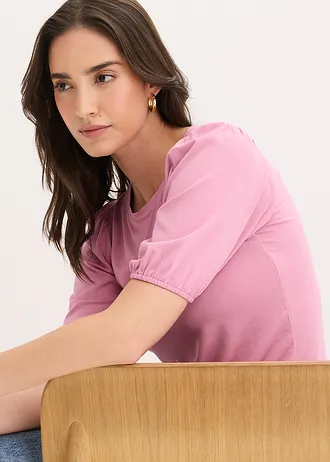 Tričko z mäkkého viskózového mixu • slezová • obchod bonprix