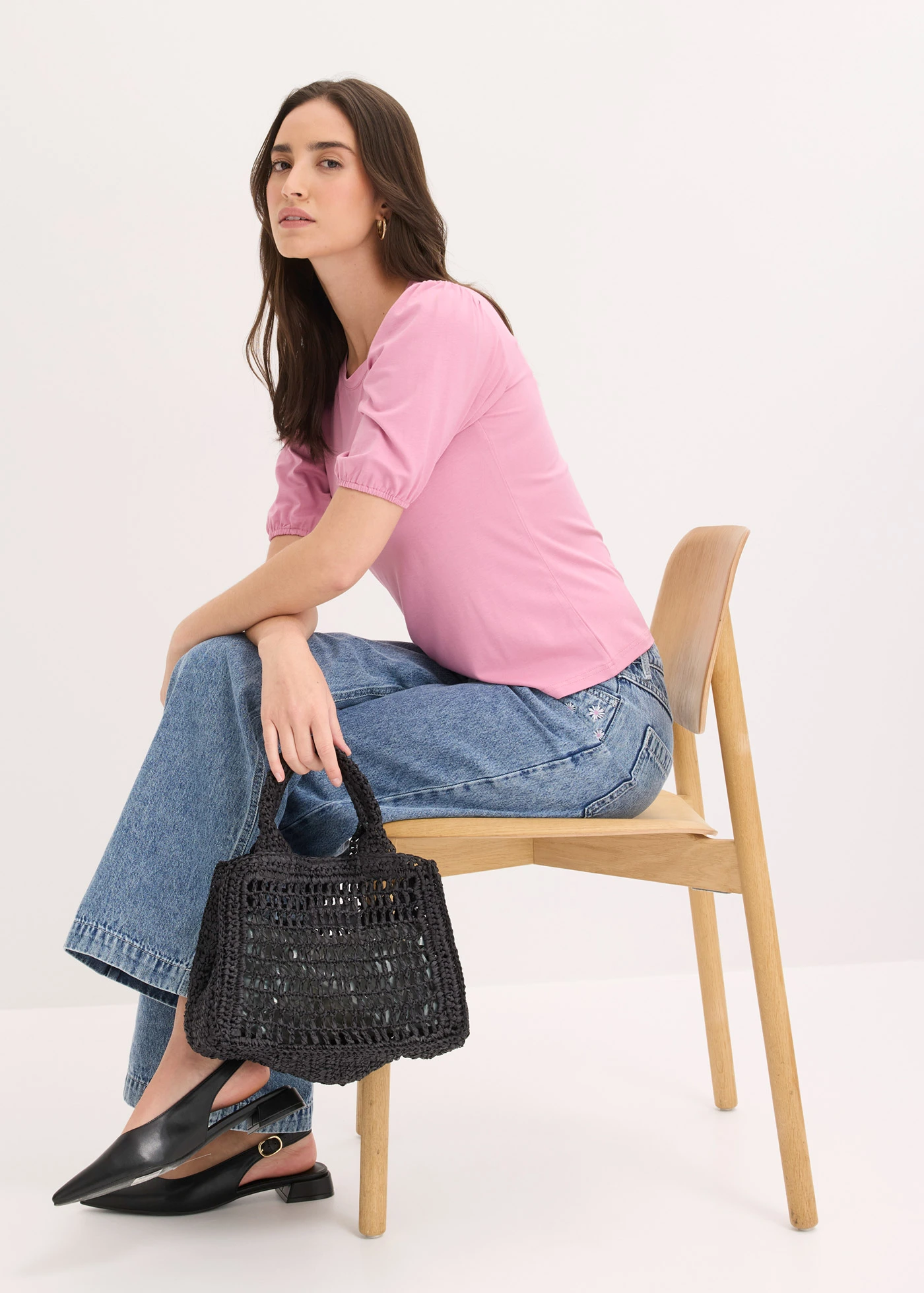 Shirt in een zachte viscosemix • mauve • bonprix online shop