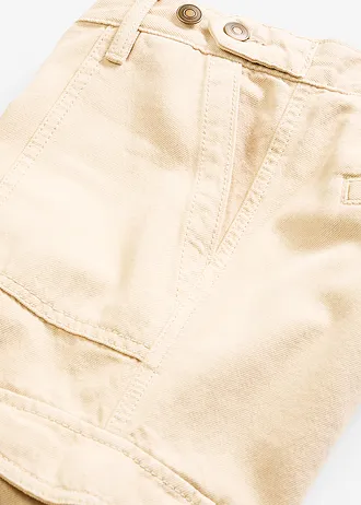 Pantaloni cargo din bumbac 100% • bej nisipiu mat • magazin bonprix