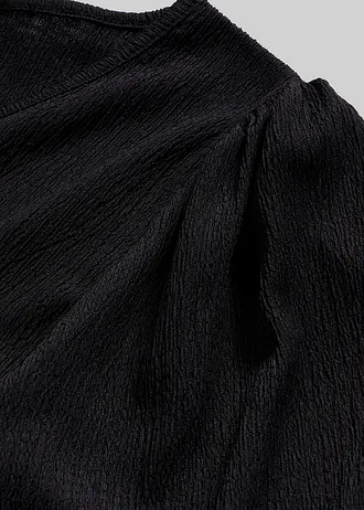 Blouse en jersey crêpe texturé • noir • Boutique bonprix