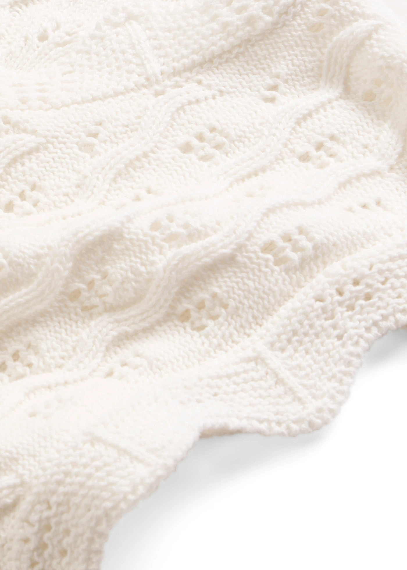 Top tricotat din bumbac 100% • ecru • magazin bonprix