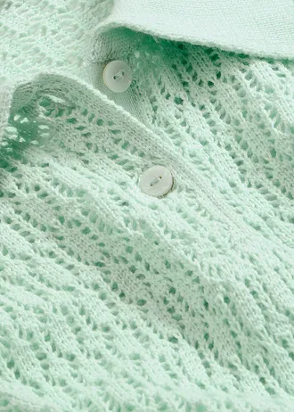 Pull ajouré 100% coton • menthe clair • Boutique bonprix
