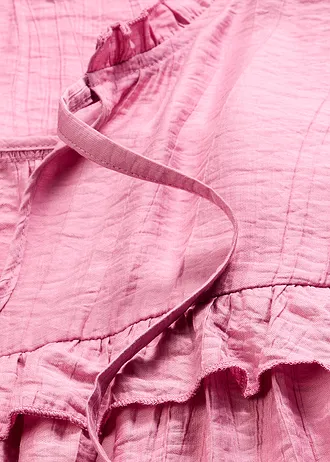 Blouse volantée en viscose mélangée • mauve • Boutique bonprix