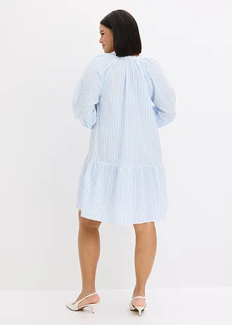 Robe-tunique, Couleur: bleu clair-blanc rayé