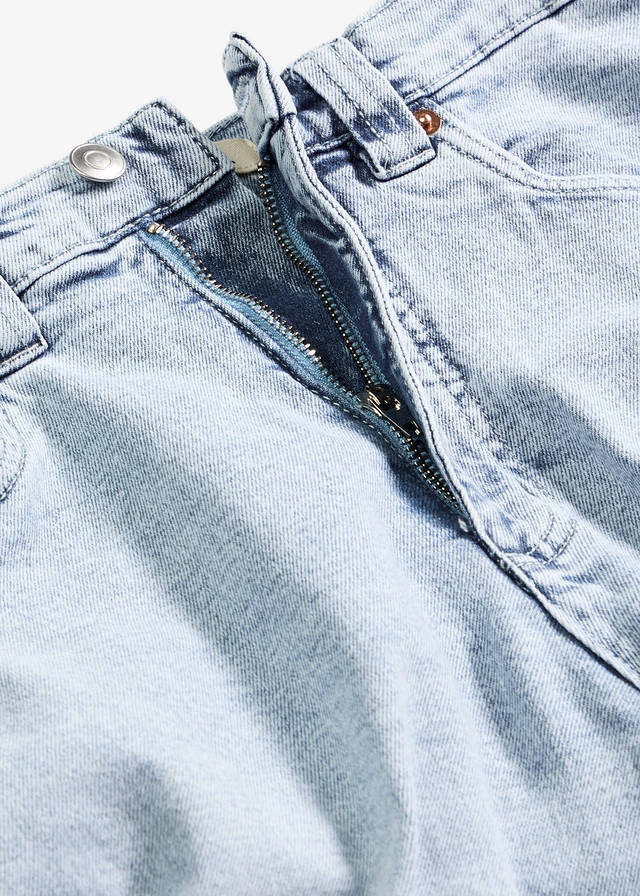 Jean large taille haute, peu extensible • denim bleu glacier used • product-page.page-title-suffix