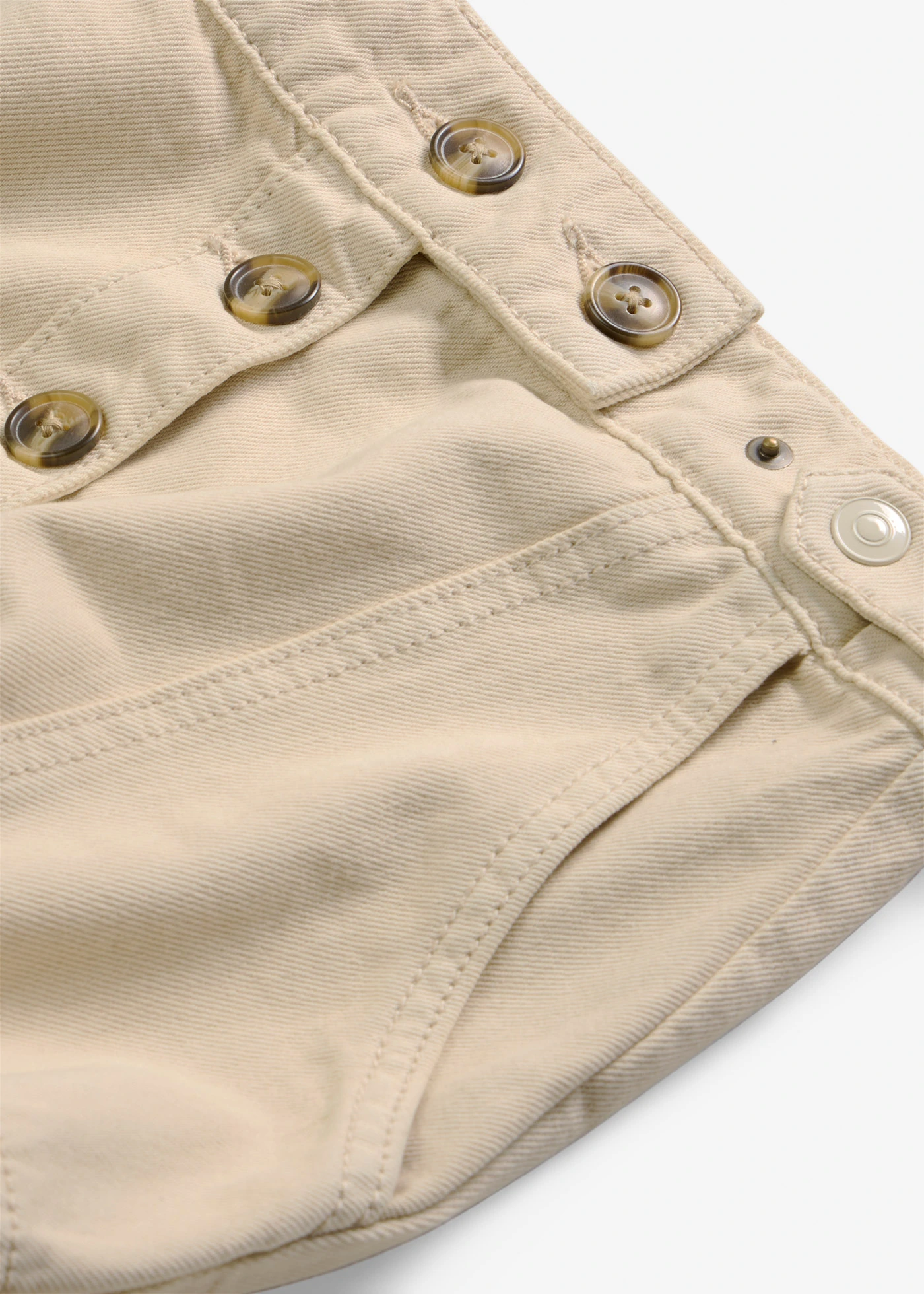 Fustă din twill din bumbac 100% • bej nisipiu mat • magazin bonprix