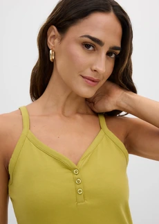 Lot de 2 tops bretelles spaghetti en jersey coton • vert cactus-écru • Boutique bonprix