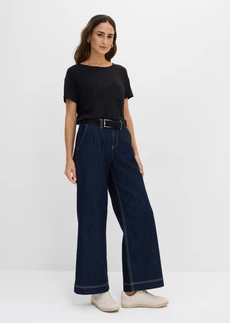 Shirt in een zachte viscosemix zwart