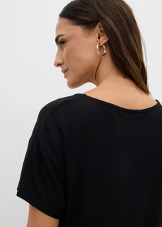 T-shirt doux en viscose extensible • noir • Boutique bonprix