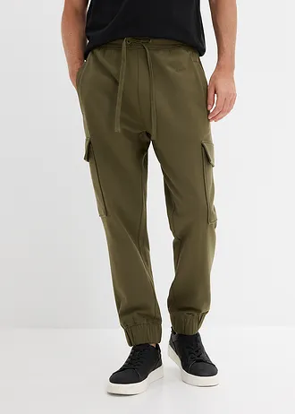 Pantalon de jogging avec poches cargo, loose • olive foncé • Boutique bonprix