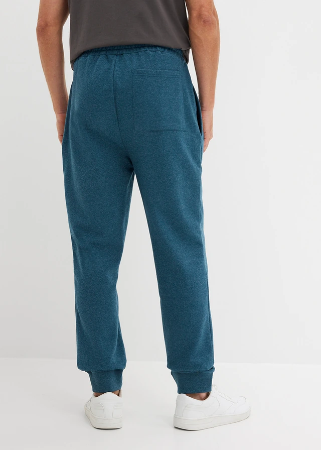 Pantaloni jogging cu detalii contrastante • albastru-petrol/gri-umbră melanj • magazin bonprix