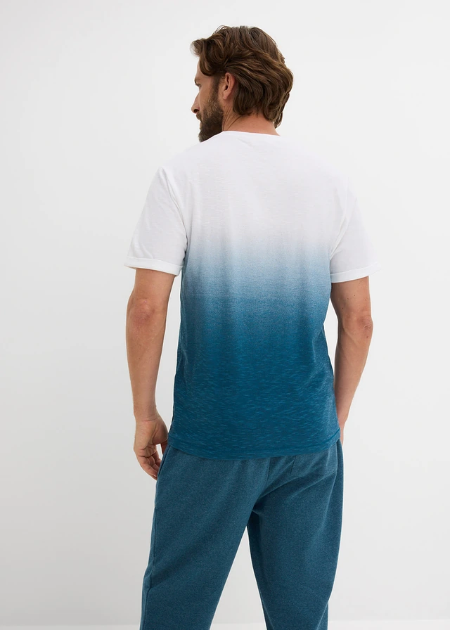 T-shirt 100% coton, slim • pétrole-blanc • product-page.page-title-suffix