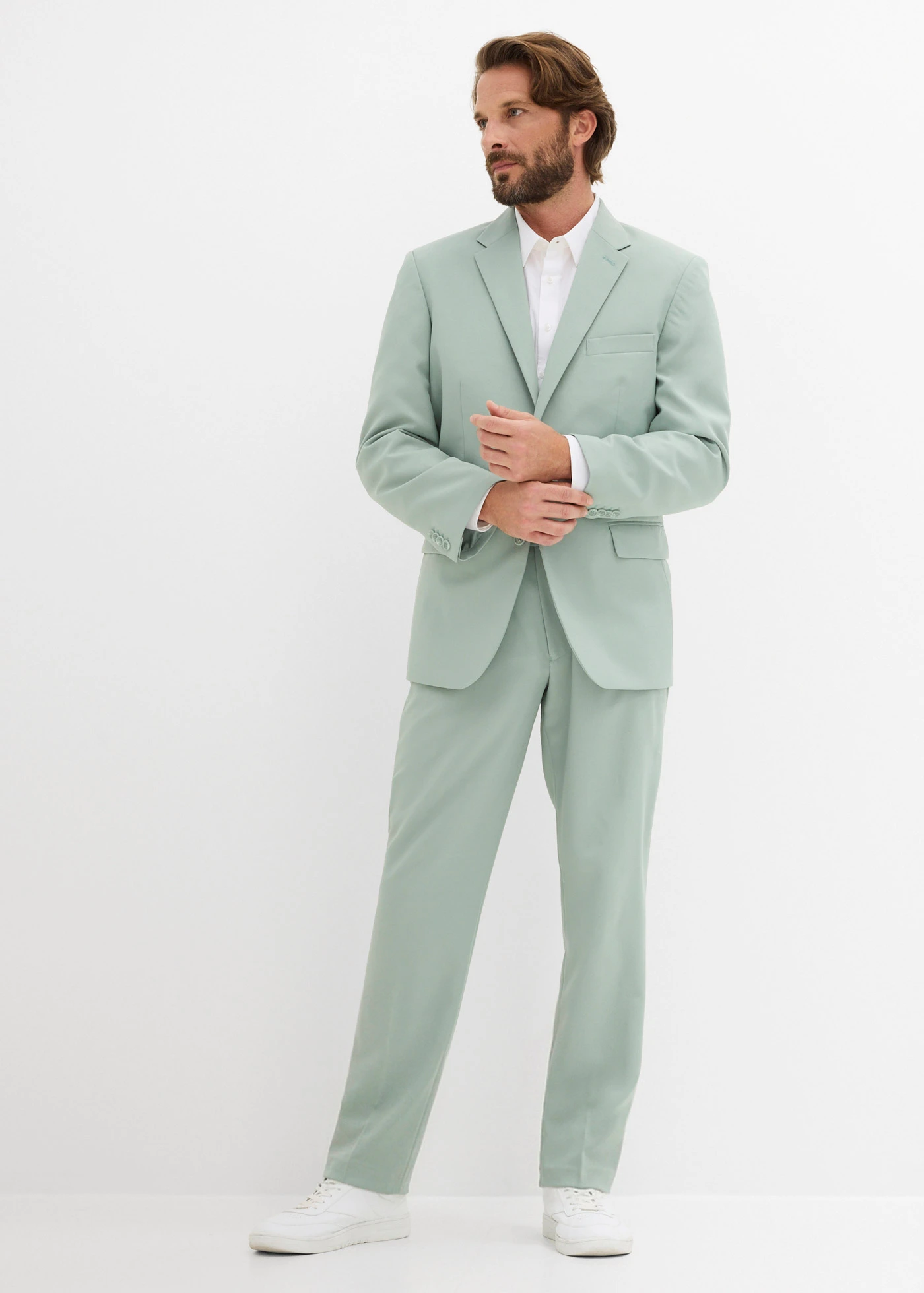 Costum, Regular Fit (set/2 piese) • verde fumuriu • magazin bonprix