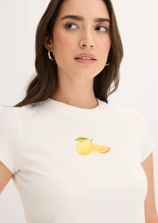 T-shirt en coton extensible • ecru • Boutique bonprix