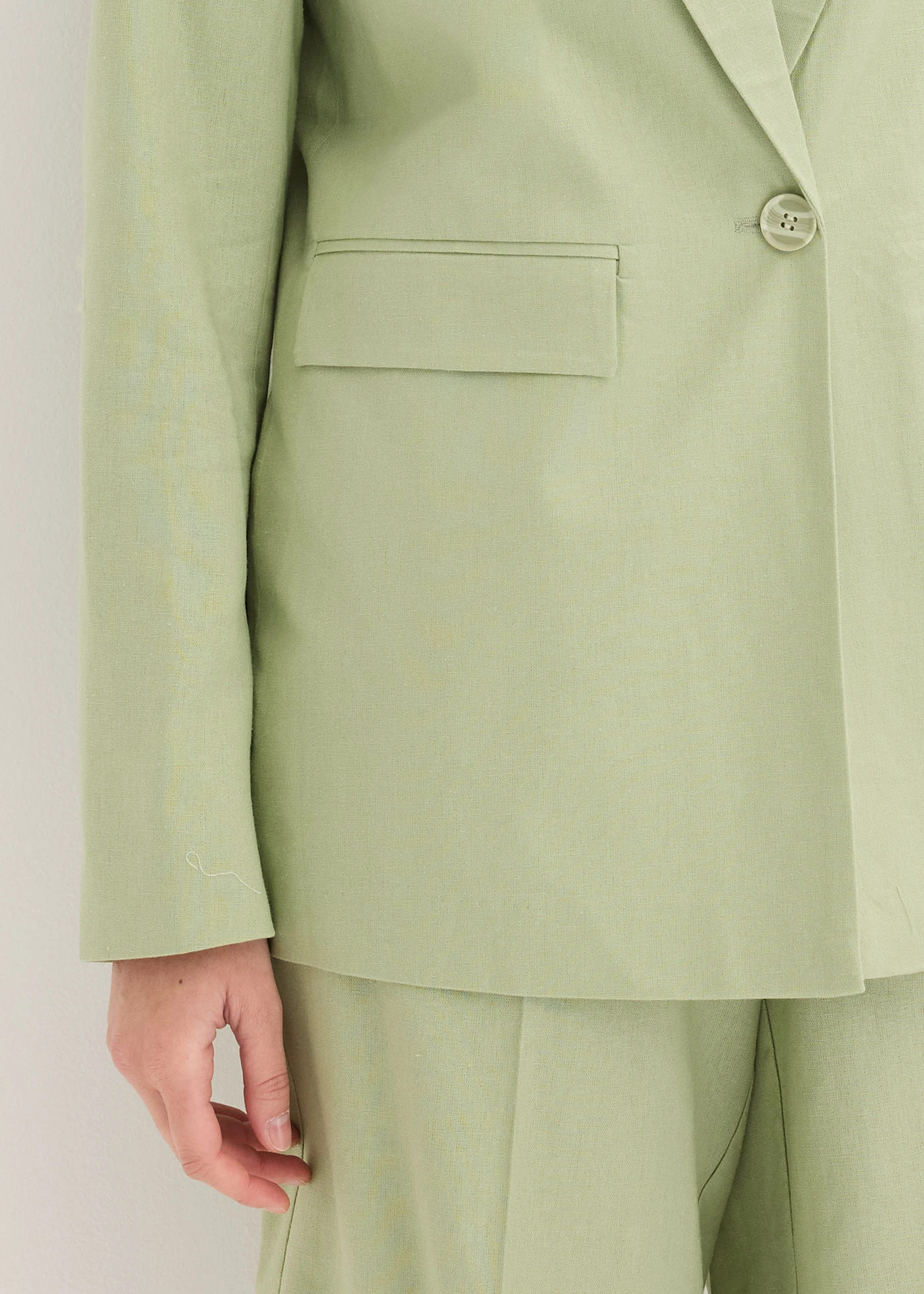 Linnen blazer • lichtgroen • bonprix online shop