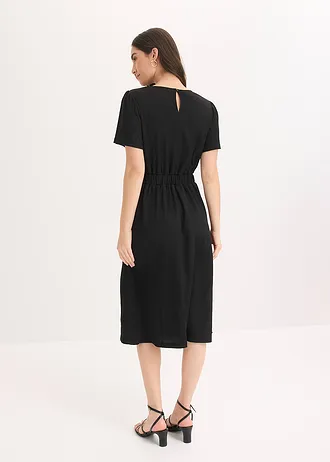 Robe évasée en jersey • noir • Boutique bonprix