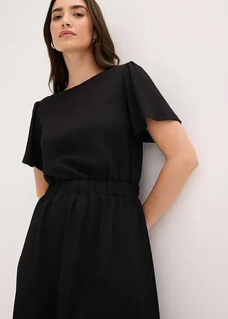 Robe évasée en jersey • noir • Boutique bonprix