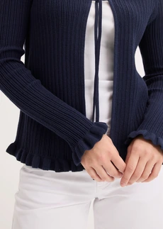 Gilet en fine maille • bleu foncé • Boutique bonprix