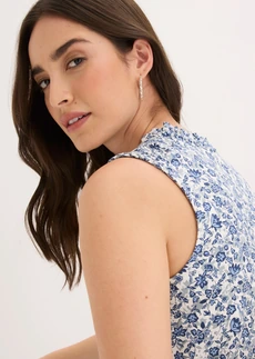 Top en jersey viscose • bleu floral • Boutique bonprix