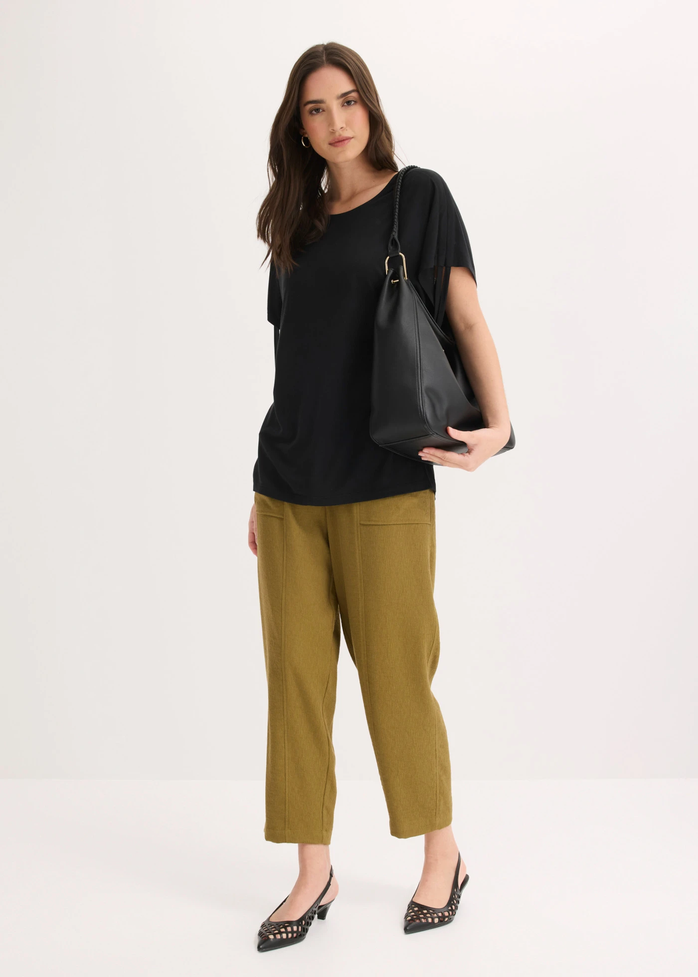 T-shirt doux en modal mélangé • noir • Boutique bonprix