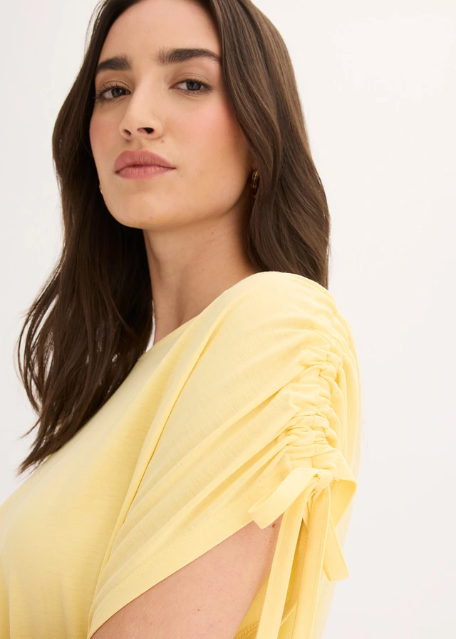 Shirt in een zachte modalmix • pastelgeel • product-page.page-title-suffix