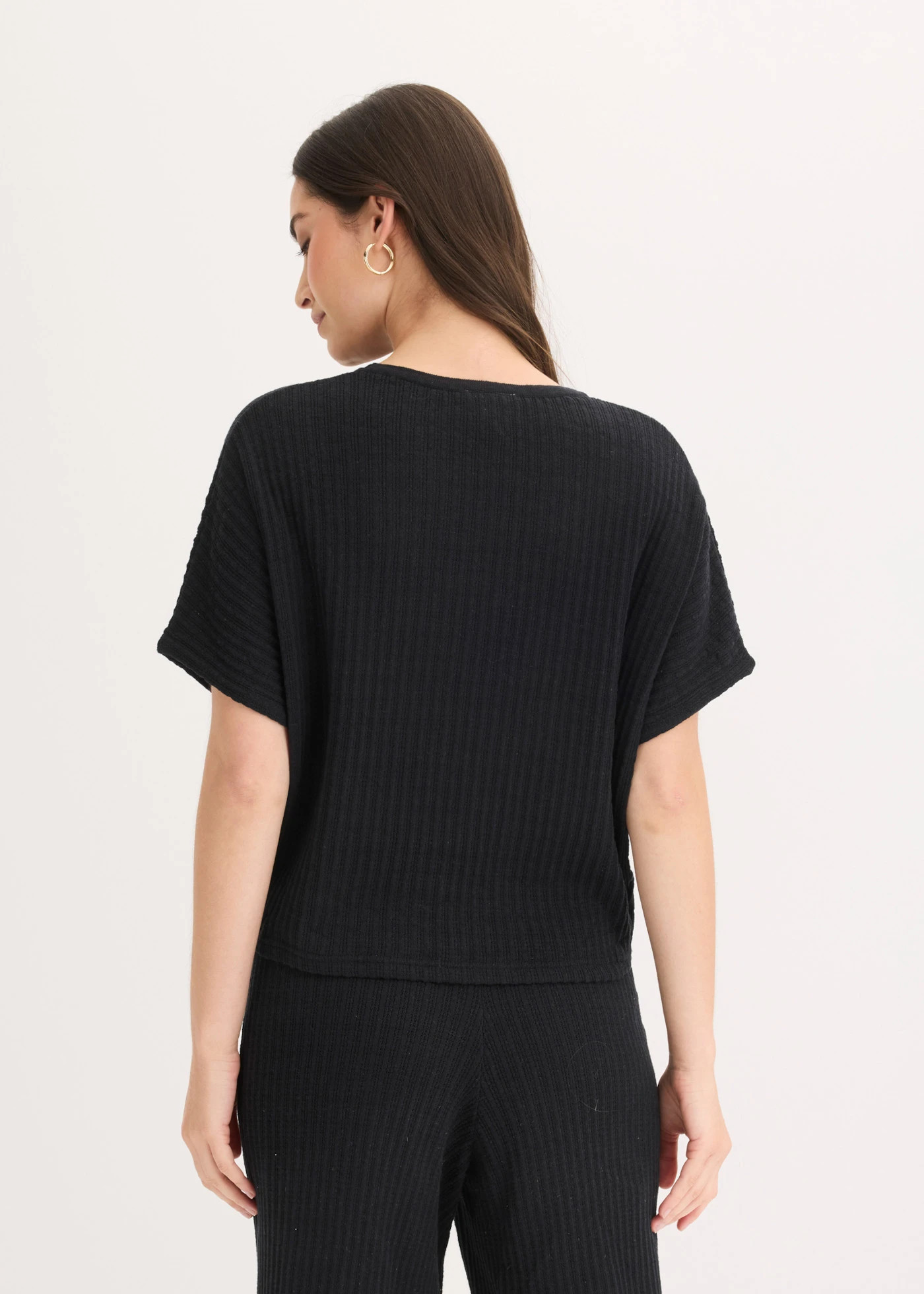 T-shirt léger en maille • noir • Boutique bonprix