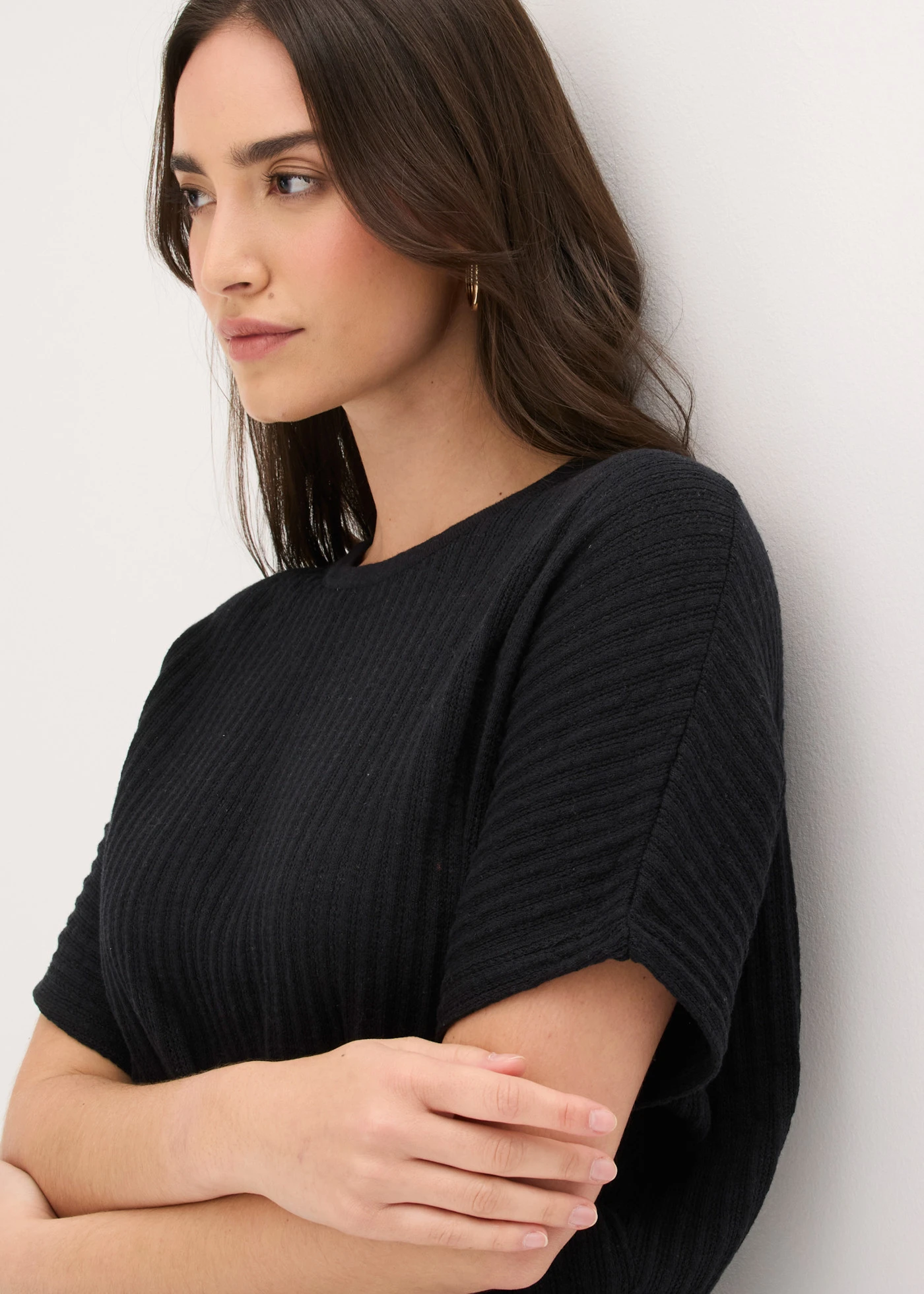 T-shirt léger en maille • noir • Boutique bonprix