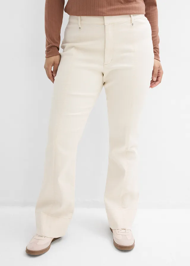 Jean bootcut taille haute, Couleur: non teint