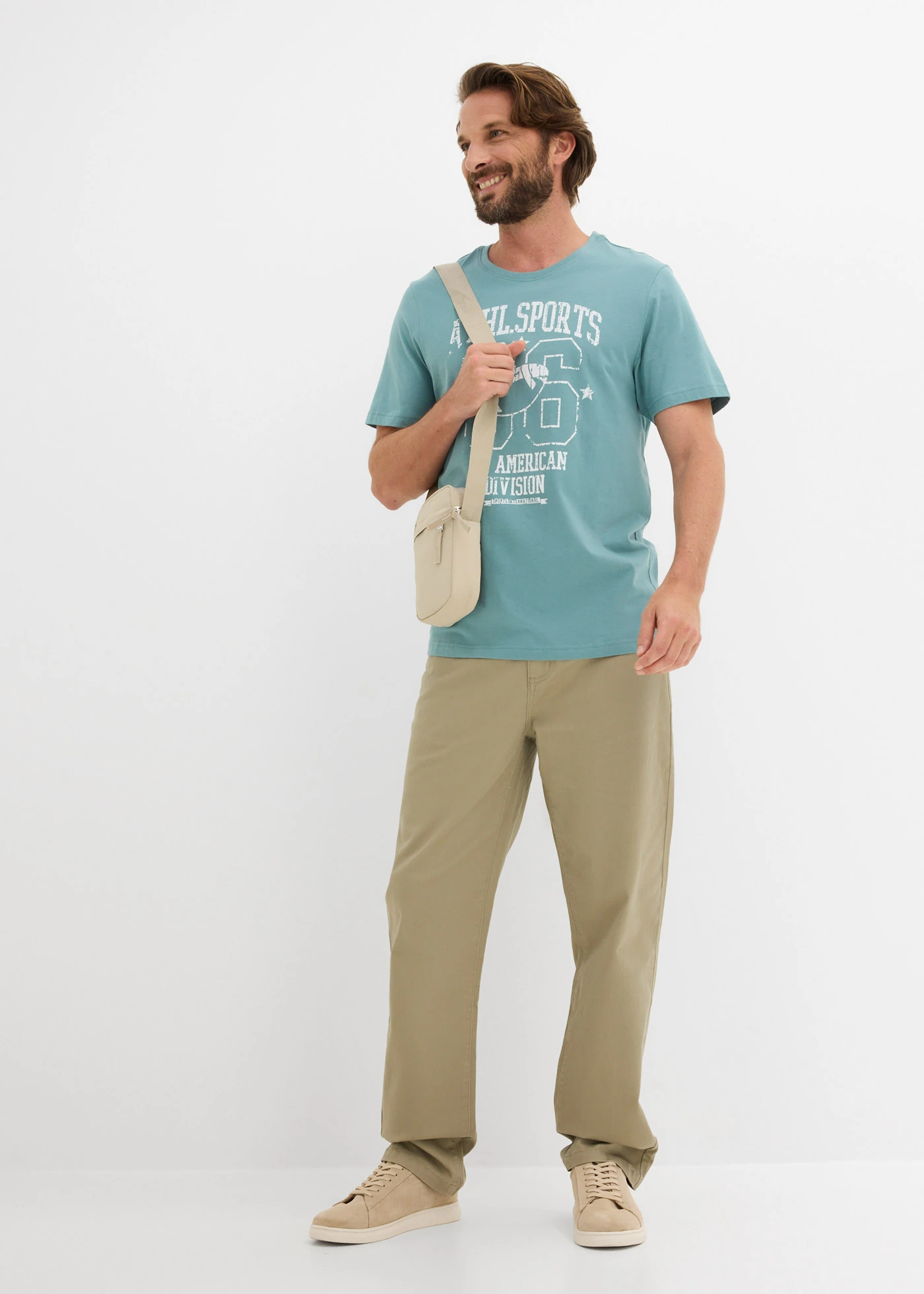 Tricou Regular Fit (set/2 buc.) • albastru mineral+albastru profund cu imprimeu • magazin bonprix