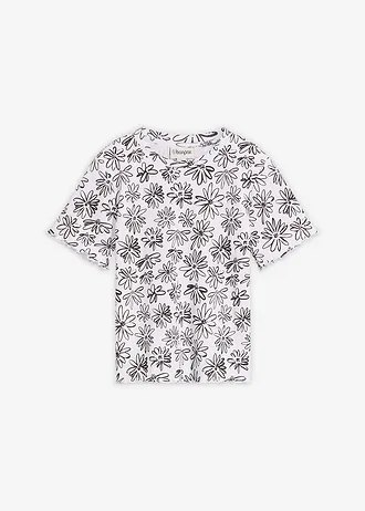 T-shirt court en coton mélangé