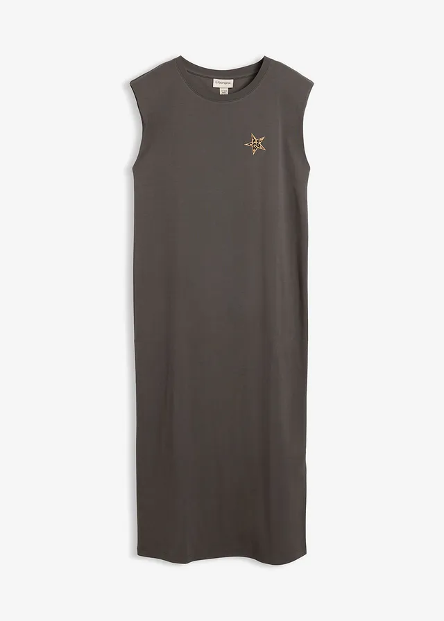 Robe T-shirt 100% coton • anthracite délavé • Boutique bonprix