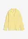 Blouse en gaze de coton avec empiècements de dentelle, Couleur: citron pastel délavé