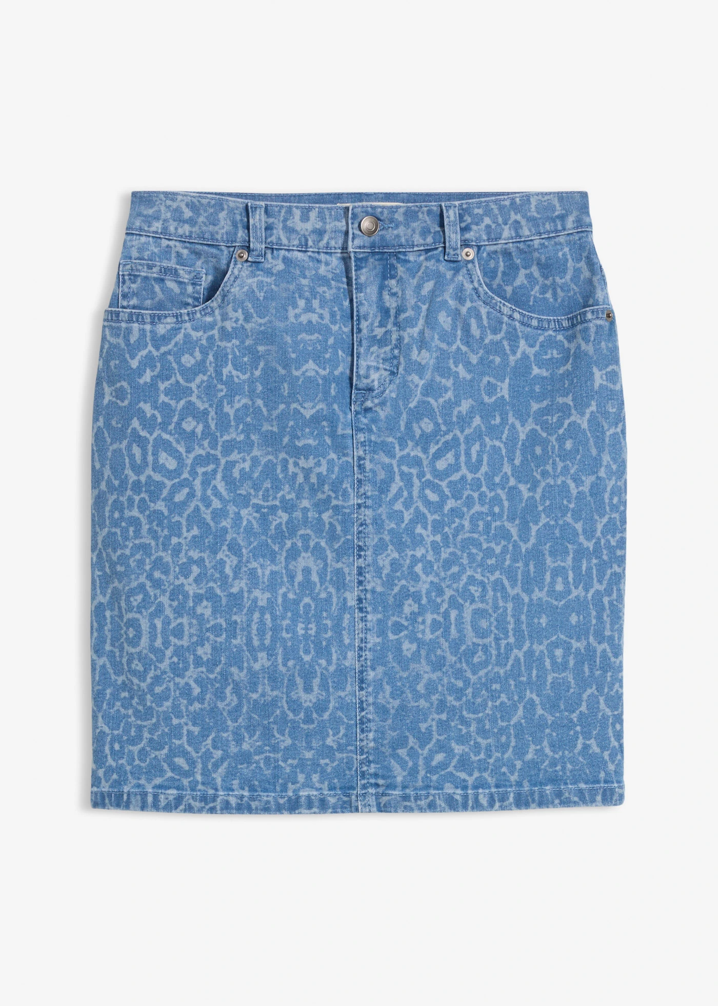 Farmerszoknya • világoskék denim-leopárdmintás • bonprix áruház