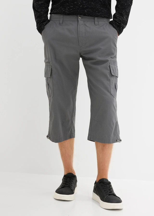 Lange cargo bermuda van katoen, regular fit