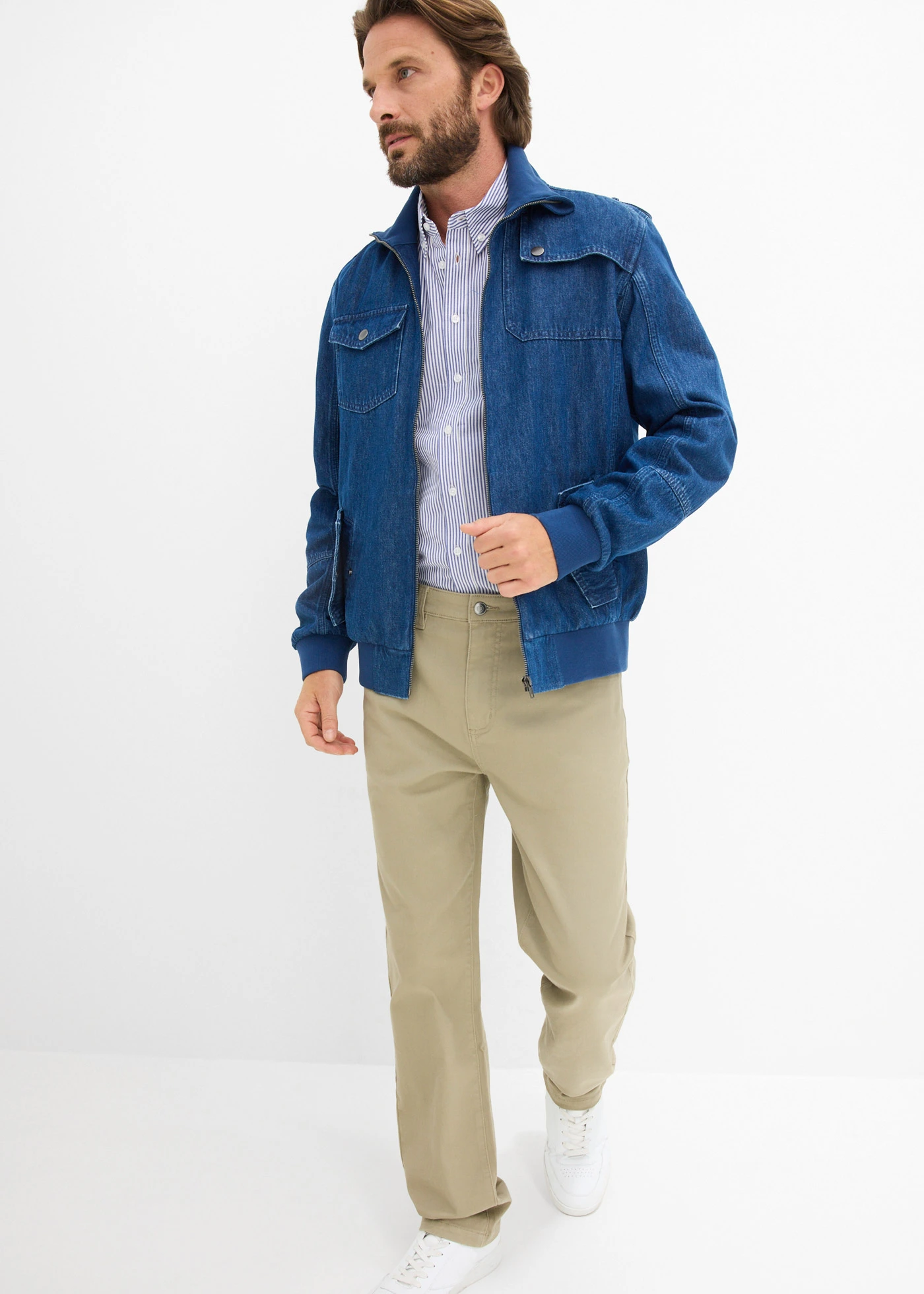 Strečové nohavice Classic Fit Straight • new khaki • obchod bonprix