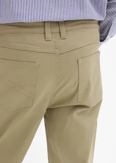 Spodnie ze stretchem, classic fit, prosta nogawka • khaki • sklep bonprix