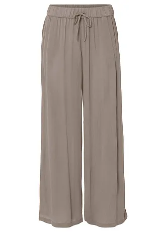 Instapbroek van viscose, Kleur: taupe