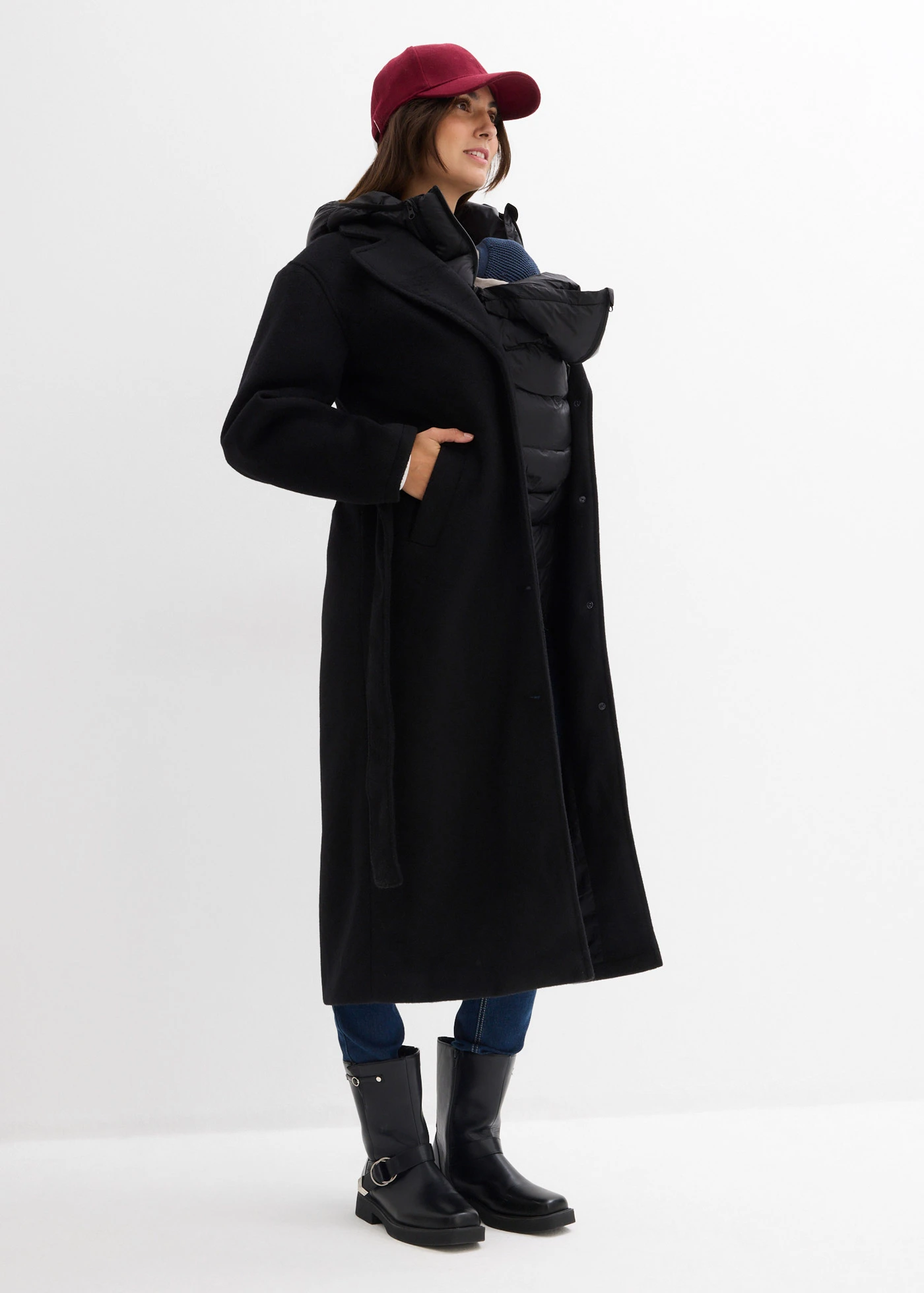 Manteau de grossesse 6-en-1 avec fonction portage et gilet sans manches détachable • noir • product-page.page-title-suffix