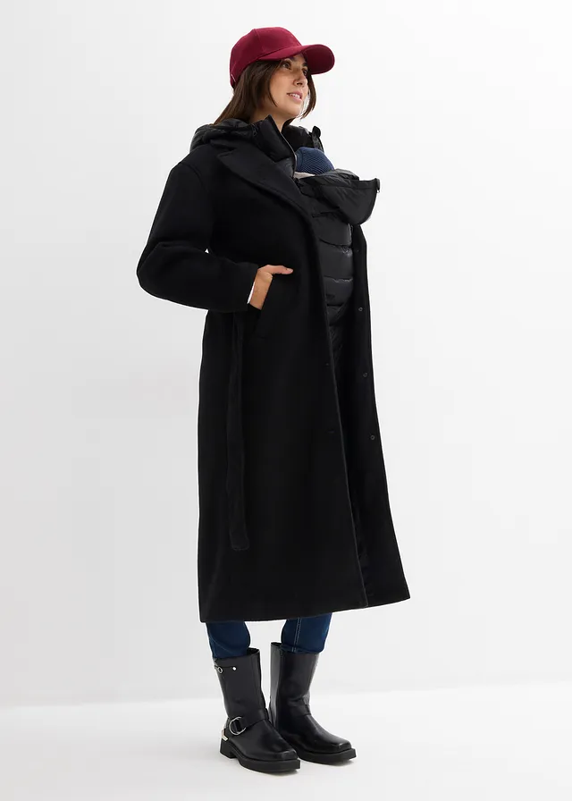 Manteau de grossesse 6-en-1 avec fonction portage et gilet sans manches détachable • noir • product-page.page-title-suffix