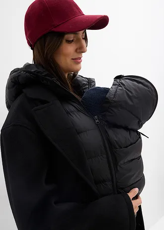 6-in-1 zwangerschapsjas met baby inzet en uitneembare bodywarmer • zwart • bonprix online shop