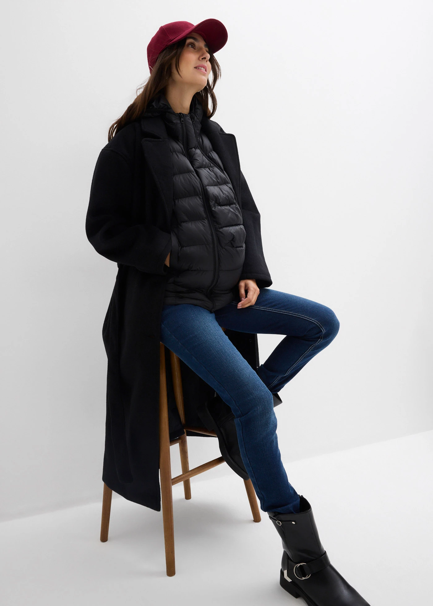 Manteau de grossesse 6-en-1 avec fonction portage et gilet sans manches détachable • noir • product-page.page-title-suffix