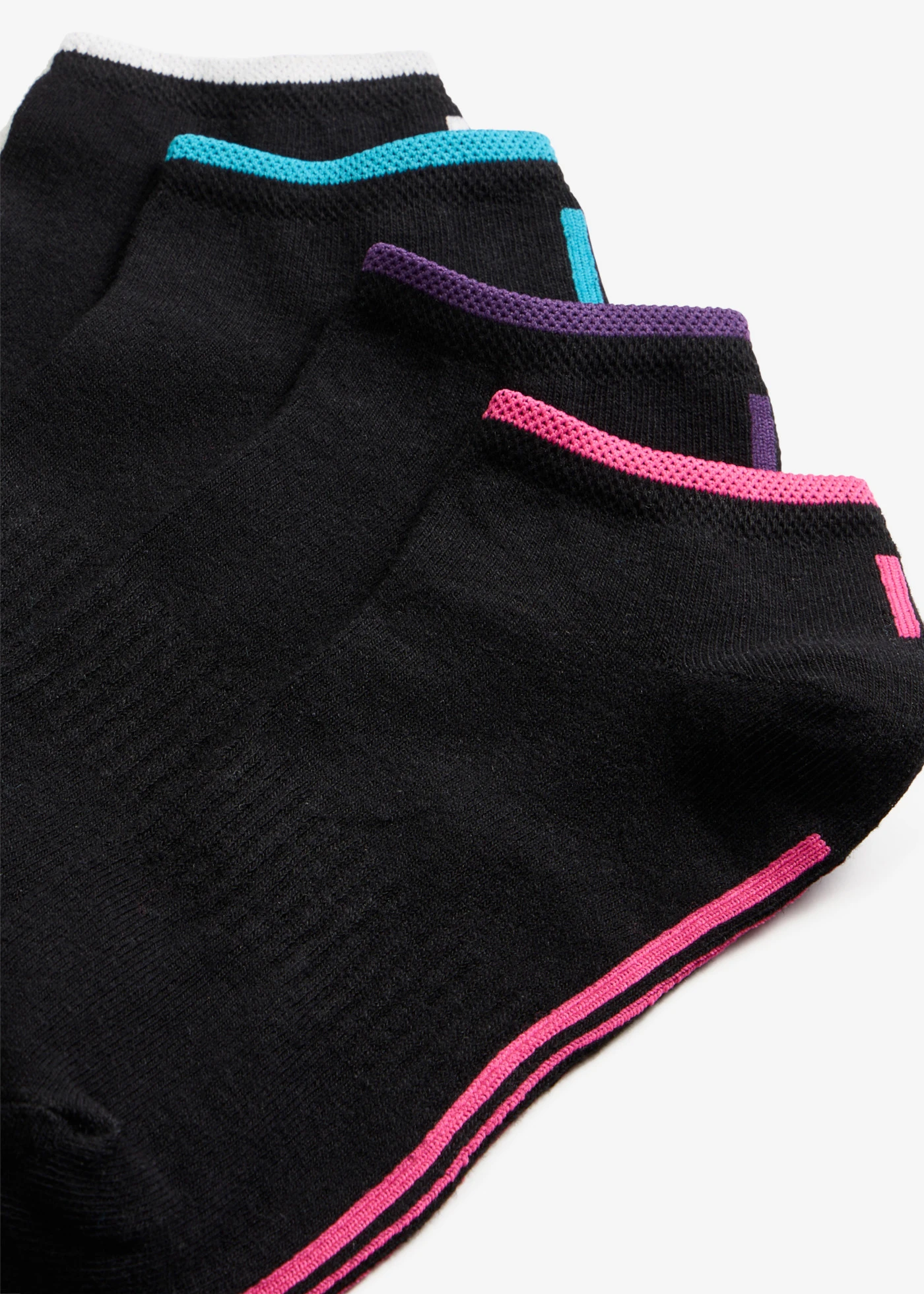 Lot de 8 paires de socquettes • noir-coloré • Boutique bonprix