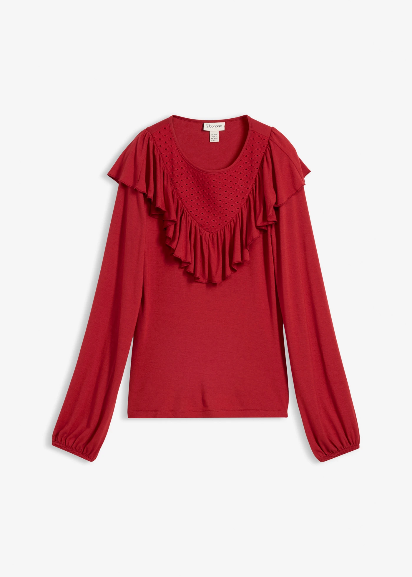 Shirt van een viscosemix • kersenrood • bonprix online shop