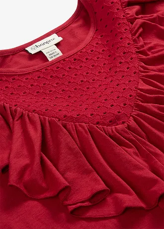 Bluză din material cu viscoză • roșu-cireașă • magazin bonprix