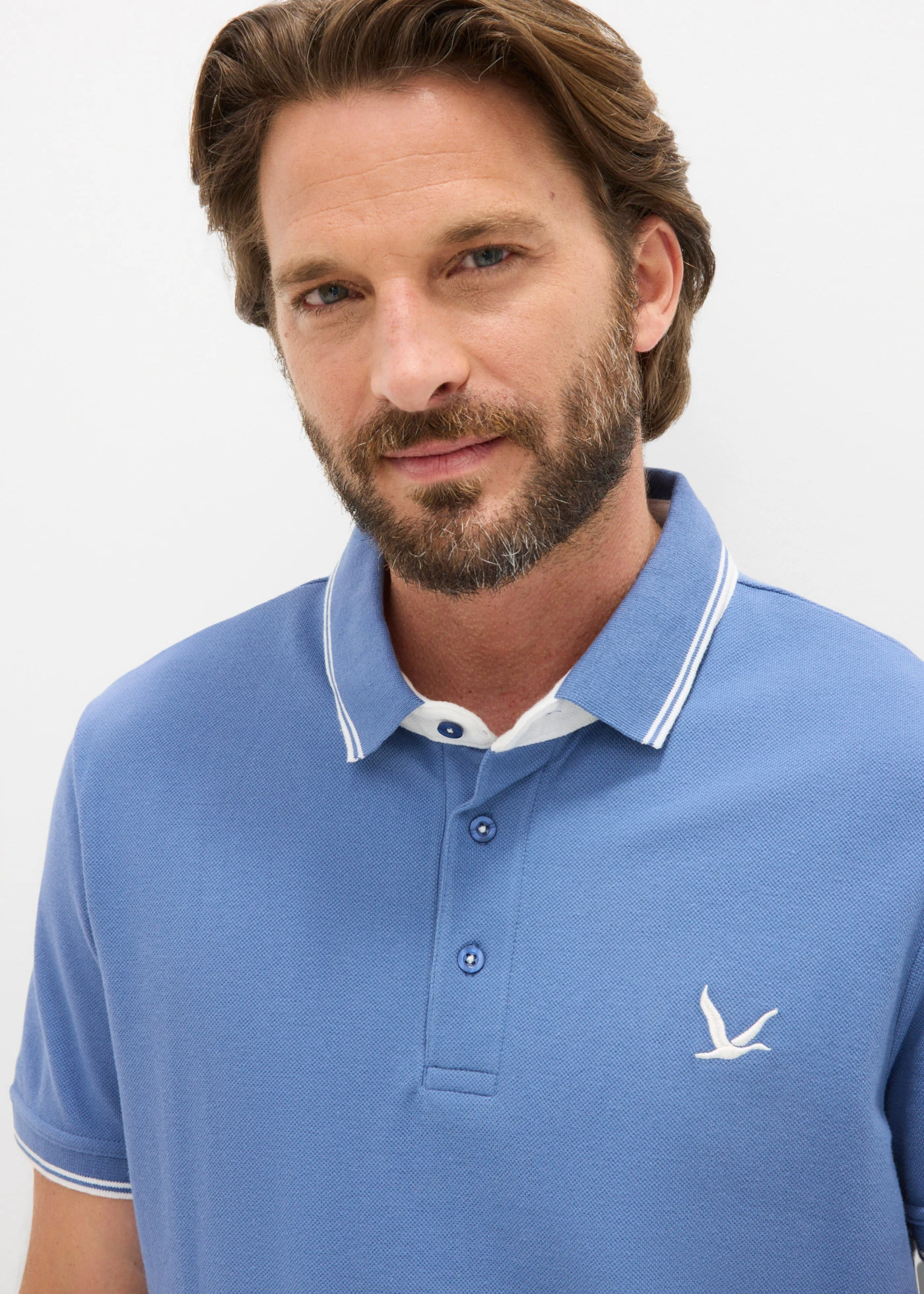 Lot de 2 polos 100% coton • bleu foncé + bleu jean • Boutique bonprix