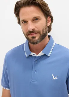 Koszulka polo (2 szt.) z czystej bawełny organicznej • ciemnoniebieski+niebieski jeans • sklep bonprix