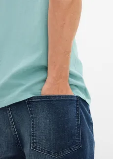 Tricou din bumbac organic 100% • albastru mineral, cu imprimeu • magazin bonprix