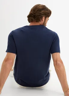 T-shirt van puur biologisch katoen • donkerblauw met print • bonprix online shop