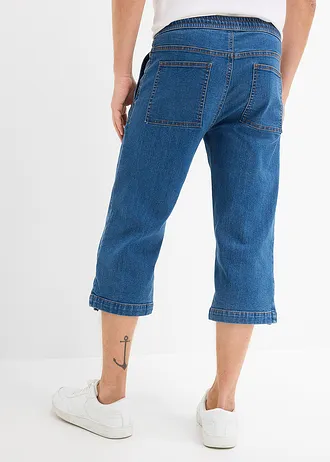 Vékony 3/4-es belebújós farmer, Regular Fit, szín: kék denim
